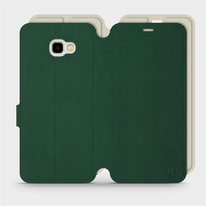 Hülle für Samsung Galaxy J4 Plus 2018 - Farbe Grün mit Platin