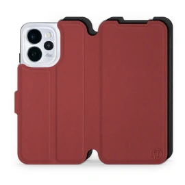 Hülle für OPPO Reno 15 - Farbe Dunkelrot mit Schwarz