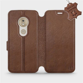 Hülle für Motorola Moto G7 Play - Farbe Brown Leather