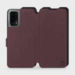 Hülle für OPPO A54 5G - Farbe Burgund mit Schwarz