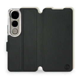 Hülle für Vivo V50 Lite - Farbe Schwarz mit Platin