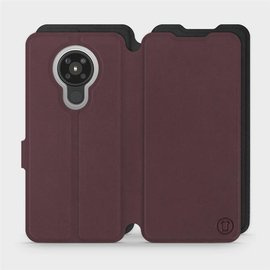 Hülle für Nokia 5.3 - Farbe Burgund mit Schwarz