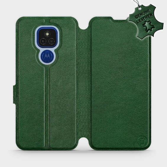 Hülle für Motorola Moto E7 Plus - Farbe Green Leather