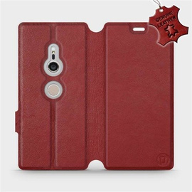 Hülle für Sony Xperia XZ2 - Farbe Dark Red Leather