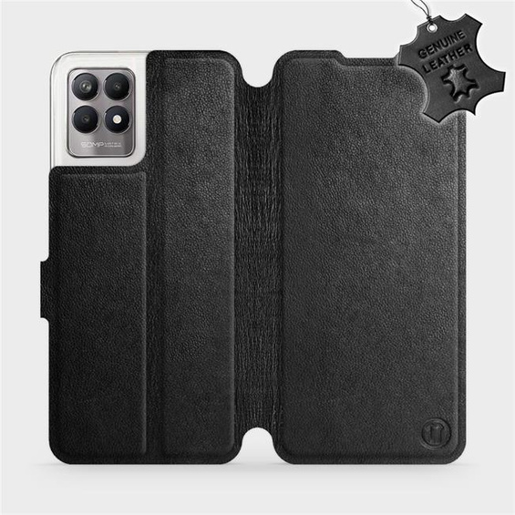 Hülle für Realme 8i - Farbe Black Leather