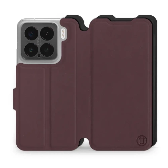 Hülle für Xiaomi 15 - Farbe Burgund mit Schwarz