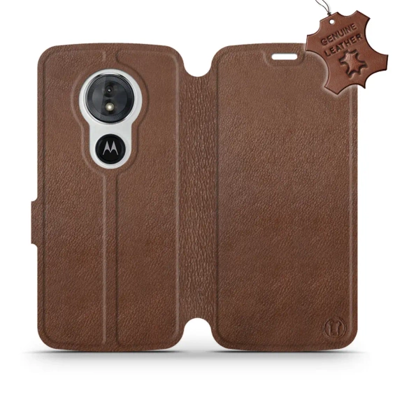Hülle für Motorola Moto G6 Play - Farbe Brown Leather