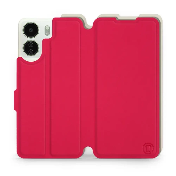 Hülle für Xiaomi Redmi 13C - Farbe Rot mit Platin