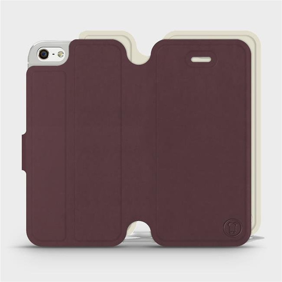 Hülle für Apple iPhone 5s - Farbe Burgund mit Platin