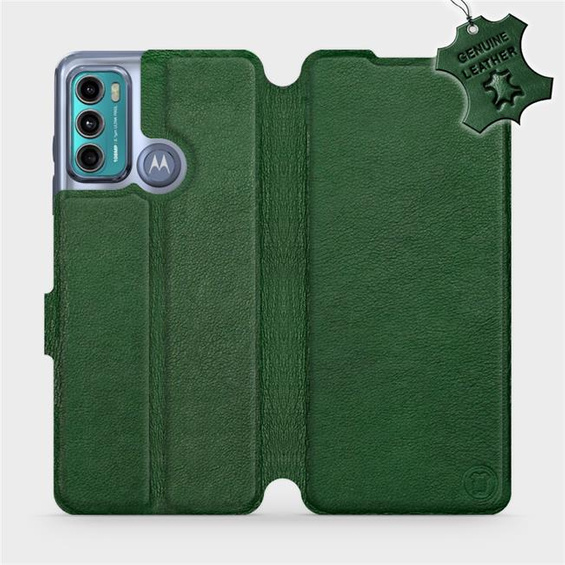 Hülle für Motorola Moto G60 - Farbe Green Leather