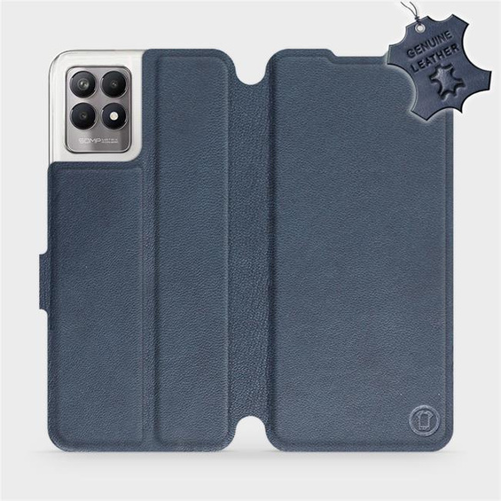 Hülle für Realme 8i - Farbe Blue Leather