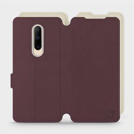 Hülle für OnePlus 7 Pro - Farbe Burgund mit Platin