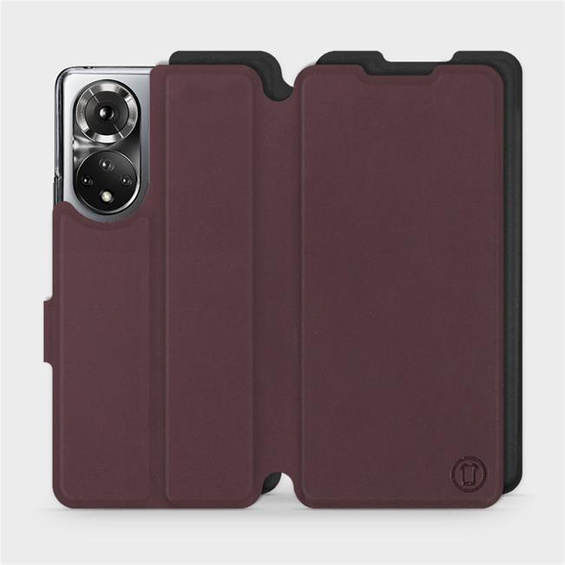 Hülle für Huawei Honor 50 - Farbe Burgund mit Schwarz