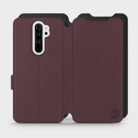 Hülle für Xiaomi Redmi Note 8 Pro - Farbe Burgund mit Schwarz