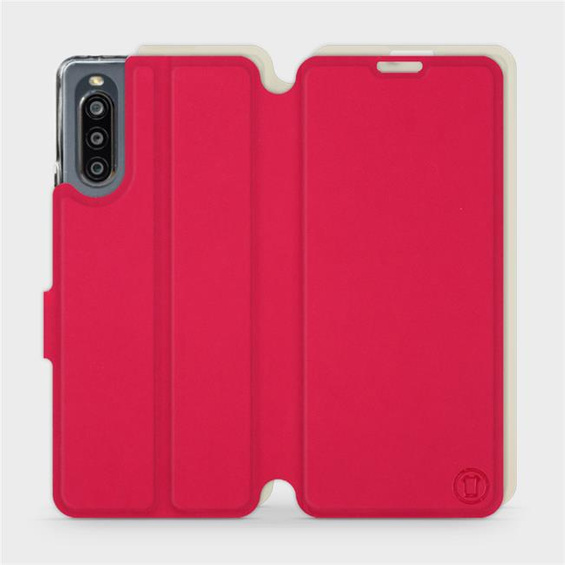 Hülle für Sony Xperia 10 IV - Farbe Rot mit Platin