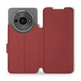 Hülle für Xiaomi Redmi A3 - Farbe Dunkelrot mit Platin