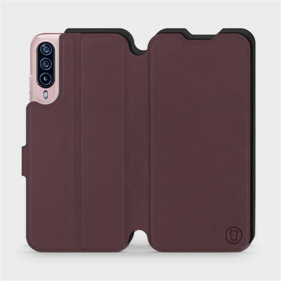 Hülle für HTC Desire 22 Pro - Farbe Burgund mit Schwarz