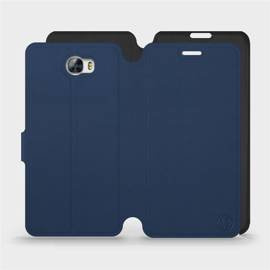 Hülle für Huawei Y6 II Compact - Farbe Marine mit Schwarz