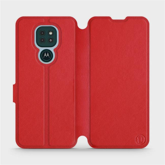 Hülle für Motorola Moto G9 Play - Farbe Red Leather