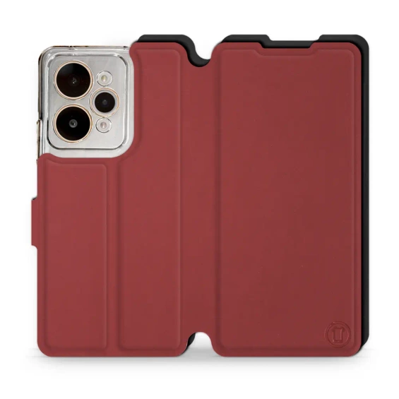 Hülle für Realme 15 Pro 5G - Farbe Dunkelrot mit Schwarz