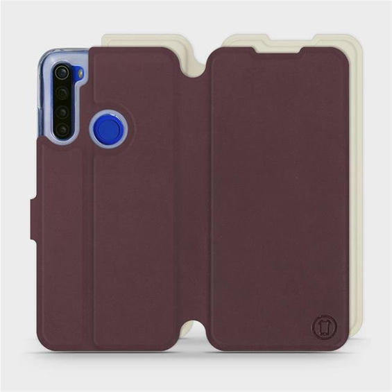 Hülle für Xiaomi Redmi Note 8T - Farbe Burgund mit Platin