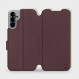 Hülle für Samsung Galaxy A14 4G - Farbe Burgund mit Platin