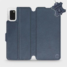 Hülle für Samsung Galaxy A41 - Farbe Blue Leather