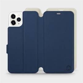 Hülle für Apple iPhone 11 Pro Max - Farbe Marineblau mit Platin