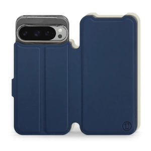 Hülle für Google Pixel 9 Pro XL - Farbe Marineblau mit Platin