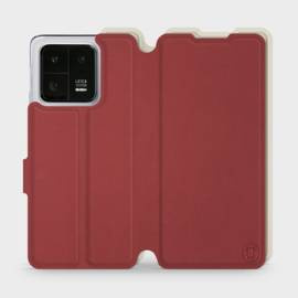 Hülle für Xiaomi 13 Pro - Farbe Dunkelrot mit Platin