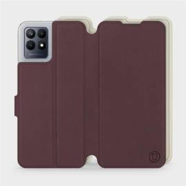 Hülle für Realme Narzo 50 - Farbe Burgund mit Platin