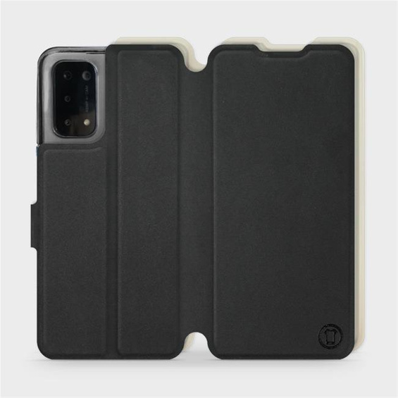 Hülle für OPPO A74 5G - Farbe Schwarz mit Platin