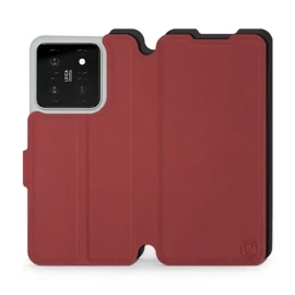 Hülle für Xiaomi 14 - Farbe Dunkelrot mit Schwarz