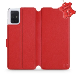 Hülle für Samsung Galaxy A71 - Farbe Red Leather