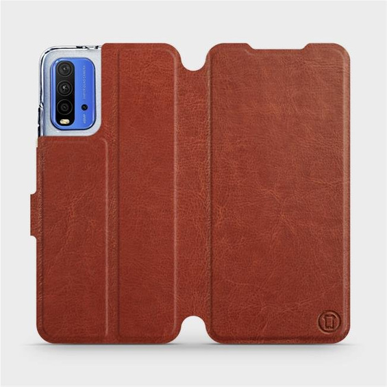 Hülle für Xiaomi Redmi 9T - Farbe Brown&Orange