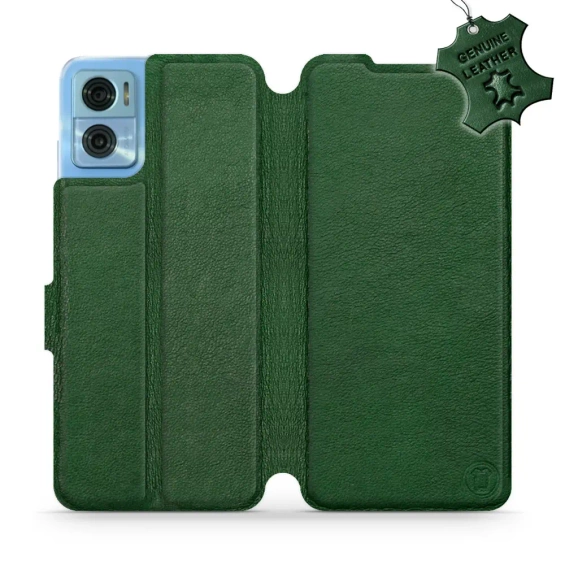 Hülle für Motorola Moto E22 - Farbe Green Leather