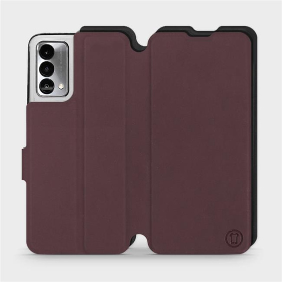 Hülle für Realme GT Master Edition - Farbe Burgund mit Schwarz