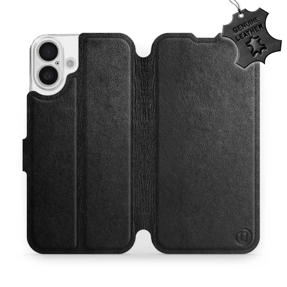 Hülle für Apple iPhone 16 Plus - Farbe Black Leather