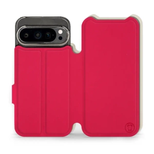 Hülle für Google Pixel 9 Pro - Farbe Rot mit Platin