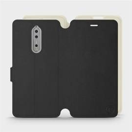 Hülle für Nokia 8 - Farbe Schwarz mit Platin
