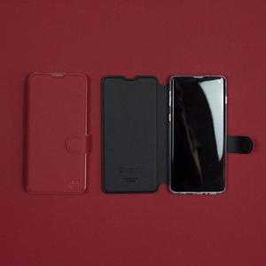 Hülle für Samsung Galaxy S23 - Farbe Dunkelrot mit Schwarz