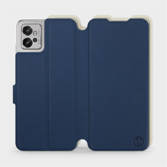 Hülle für Motorola Moto G32 - Farbe Marineblau mit Platin