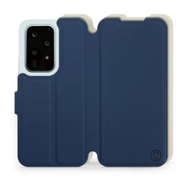 Hülle für Huawei Honor 200 Lite - Farbe Marineblau mit Platin