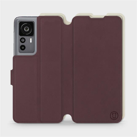 Hülle für Xiaomi 12T - Farbe Burgund mit Platin