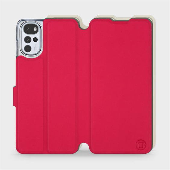 Hülle für Motorola Moto G22 - Farbe Rot mit Platin