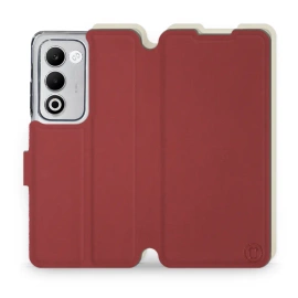Hülle für OPPO A5 5G - Farbe Dunkelrot mit Platin