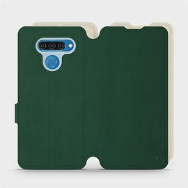 Hülle für LG Q60 - Farbe Grün mit Platin