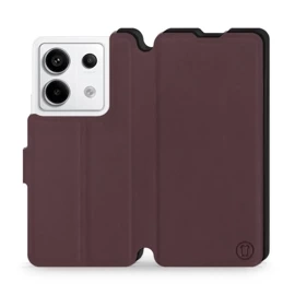 Hülle für Xiaomi Redmi Note 13 PRO - Farbe Burgund mit Schwarz