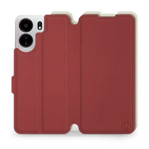Hülle für Xiaomi POCO C65 - Farbe Dunkelrot mit Platin