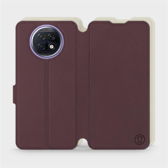 Hülle für Xiaomi Redmi Note 9T - Farbe Burgund mit Platin